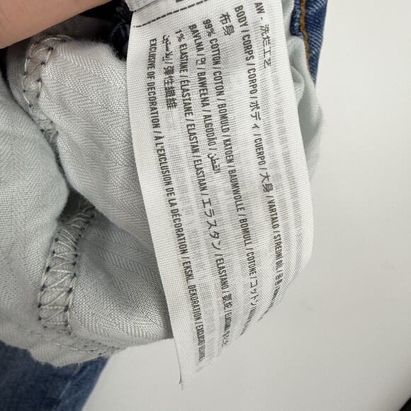 Abercrombie Fitch Ankle Straight Ultra High Rise Jeans size 26/2 Destroyed Denim - Picture 9 of 11